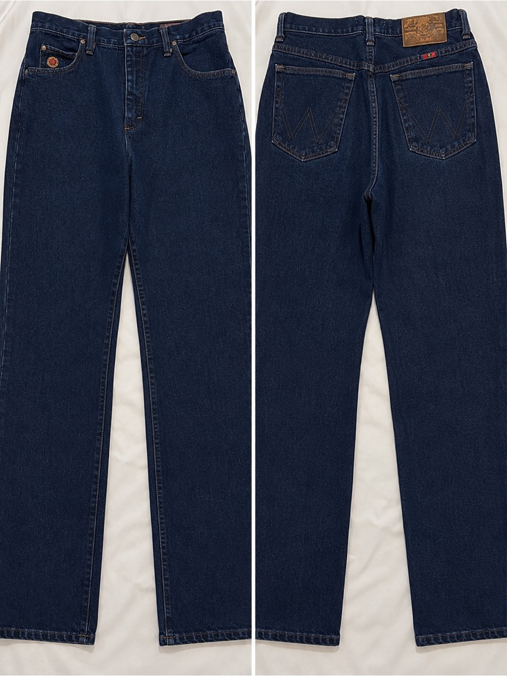 Wrangler Dark Wash Size 21/12x34 Relaxed Fit Calgary 20x Jeans 100% Cotton